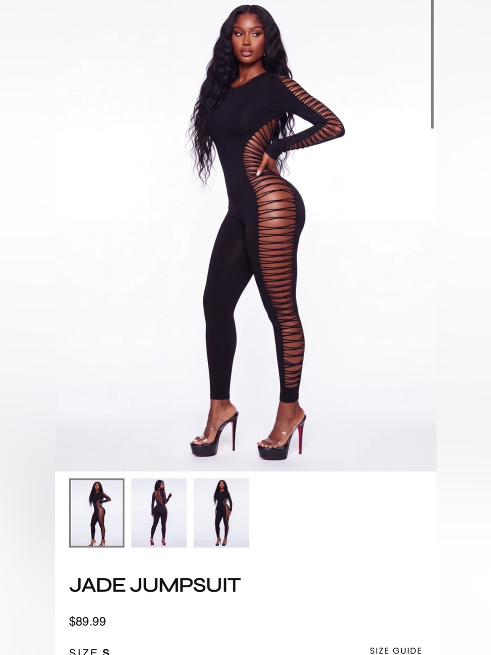 Jade Black Cutout One-Shoulder Jumpsuit